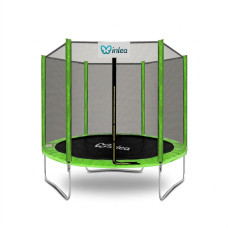 INLEA PREMIUM Jump Trambulin külső védőhálóval 180 cm - világoszöld - 