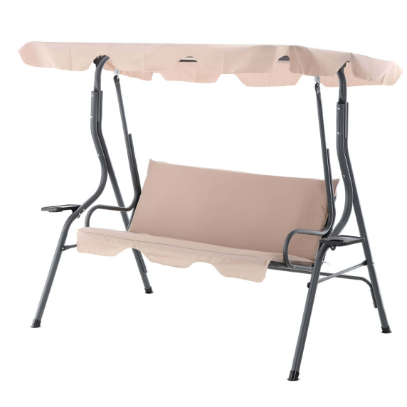 GARDEN LINE Záhradná hojdačka s držiakom na pohár B-TYPE - Béžová