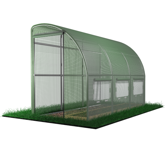 Garden Line Kerti Fóliasátor „Félsátor” Design – 3×1,5×2 m - zöld