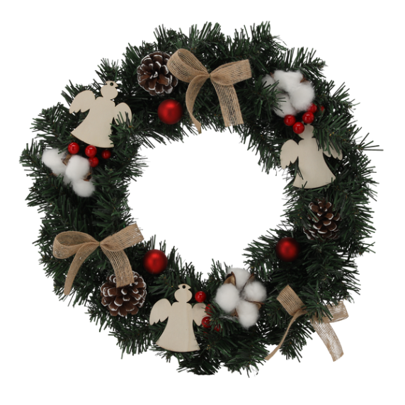 Ghirlandă de Crăciun cu decorațiuni – 40 cm