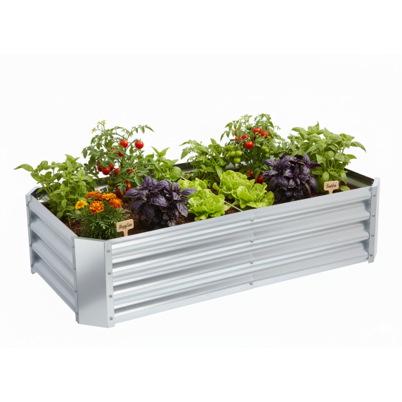 Garden Line Horganyzott fém magaságyás 140 x 60 x 30 CM