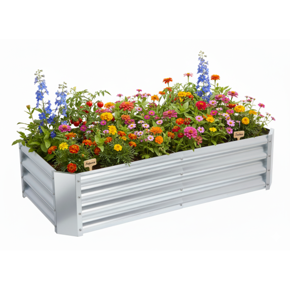 Garden Line Horganyzott fém magaságyás 140 x 60 x 30 CM