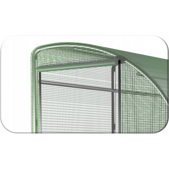 Garden Line Kerti Fóliasátor „Félsátor” Design – 3×1,5×2 m - zöld