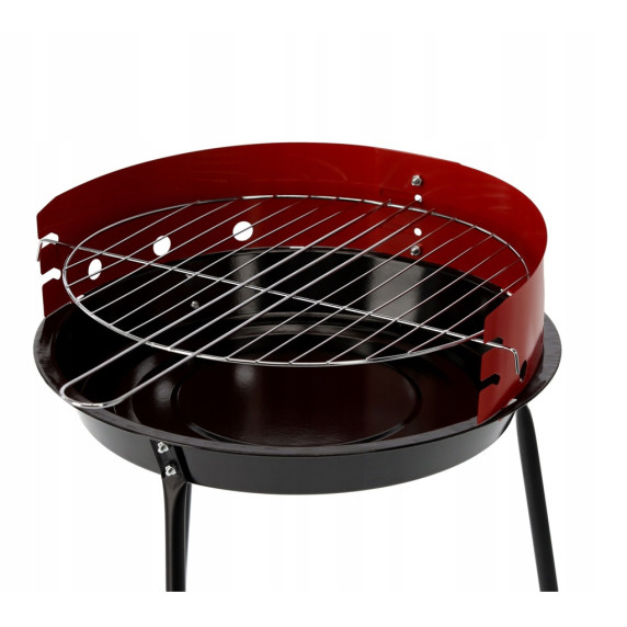 BBQ MEETING Vrtni žar na oglje – okrogel, prenosni (41 x 33,5 x 46,5 cm)