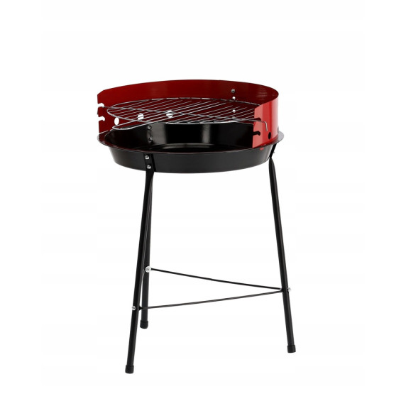BBQ MEETING Vrtni žar na oglje – okrogel, prenosni (41 x 33,5 x 46,5 cm)