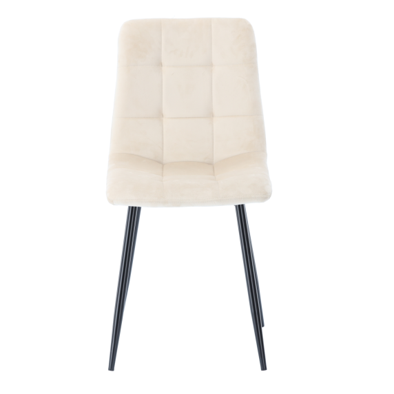 Moderen žametni stol s prešitimi detajli FAT2950- bež