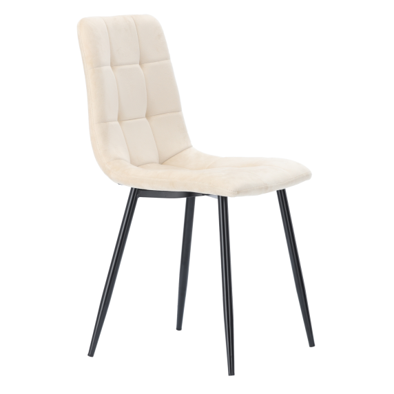 Moderen žametni stol s prešitimi detajli FAT2950- bež