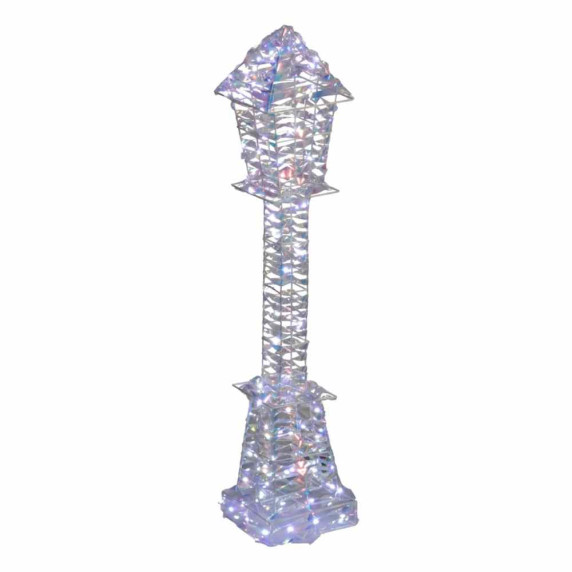 Karácsonyi Fém LED Lámpás Holografikus Hatással – Hidegfehér, 80 cm