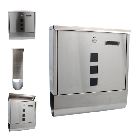 GARDEN LINE Postaláda 30,5x33,5x10 cm ALBATROSS - Ezüst