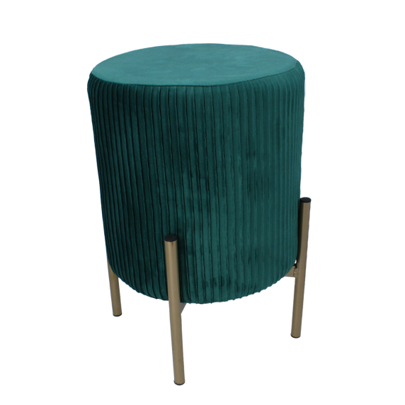Taburet z elegantno zlato bazo 28 x 42 cm – PHO4217– Zelena