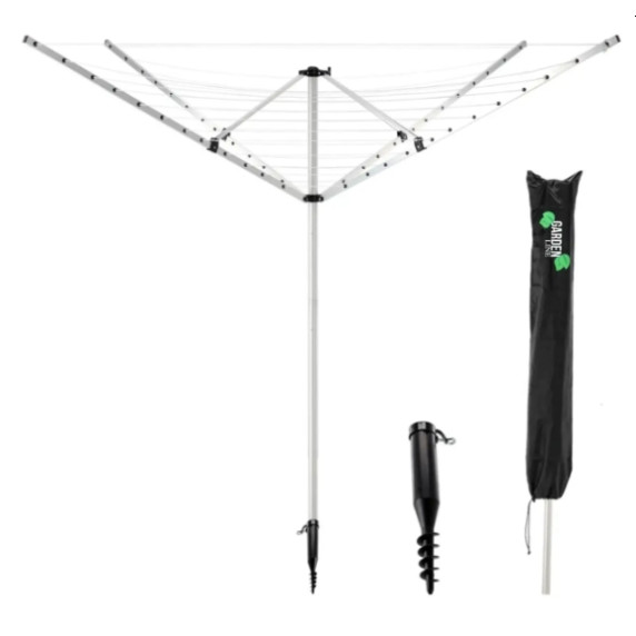 GARDEN LINE Kerti ruhaszárító 4 karos 50 m védőhuzattal