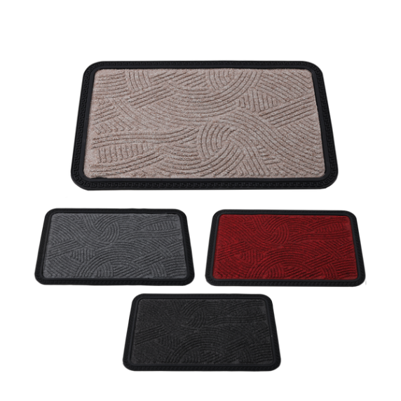 Obdĺžniková gumená rohož s PP povrchom – 40 x 60 cm