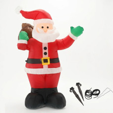 Moș Crăciun gonflabil uriaș cu iluminare LED – 180 cm - 