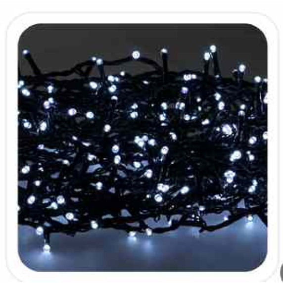 Ghirlandă luminoasă cu LED-uri 200L, alb rece, 10 + 3 m, pentru interior/exterior