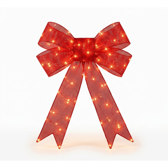 Dekorációs Masniv 3D LED  76 cm (112 LED, IP44) - piros