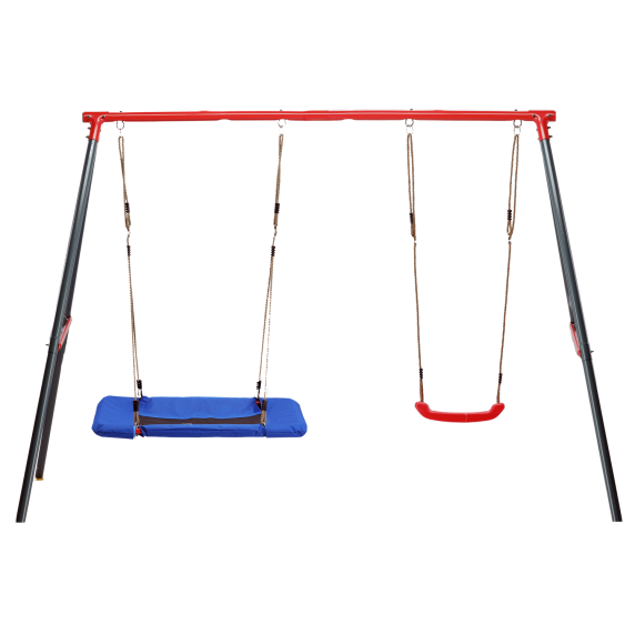 Kétszemélyes kerti hinta (fészekhintával + klasszikus hinta) 290 × 180 × 200 cm