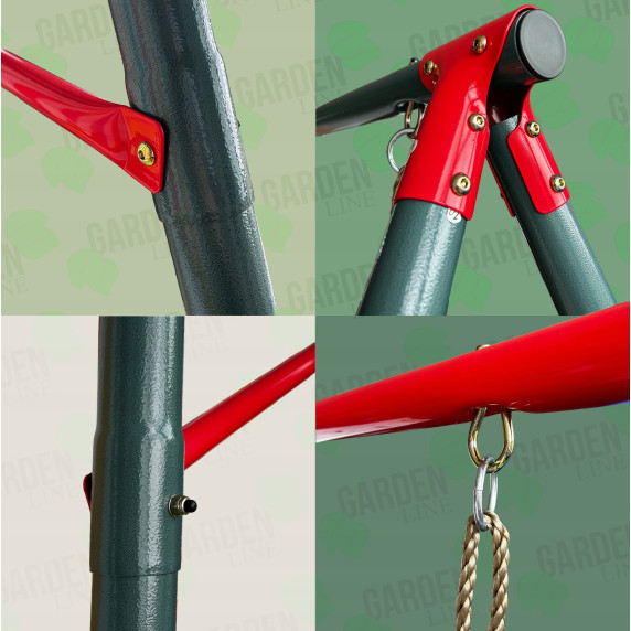 Kétszemélyes kerti hinta (fészekhintával + klasszikus hinta) 290 × 180 × 200 cm