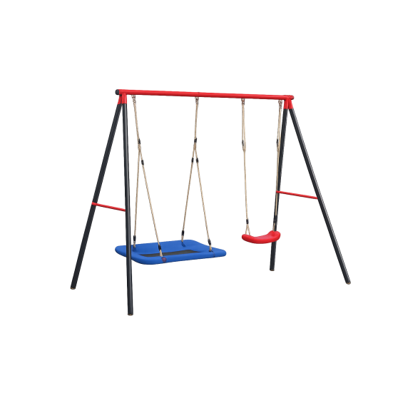 Kétszemélyes kerti hinta (fészekhintával + klasszikus hinta) 290 × 180 × 200 cm