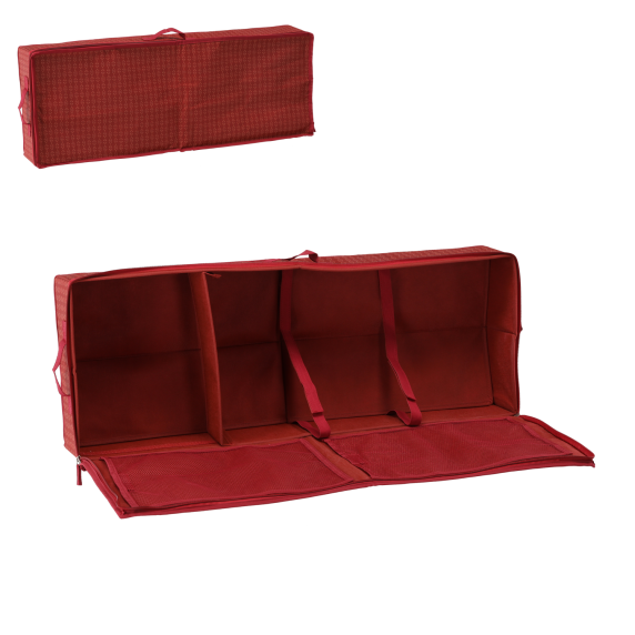 Geantă organizatoare pentru materiale de împachetat cadouri de Crăciun 80 x 30 x 12 cm - roșu