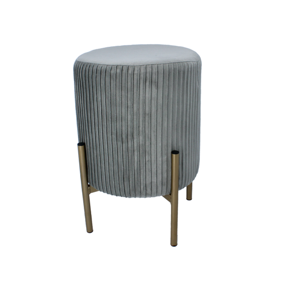 Taburet z elegantno zlato bazo 28 x 42 cm – PHO4231 – Siva