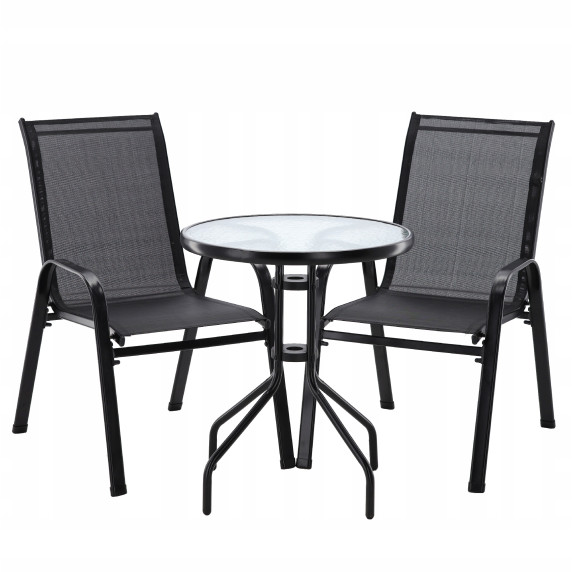 GARDEN LINE Balkonski vrtni set – črn