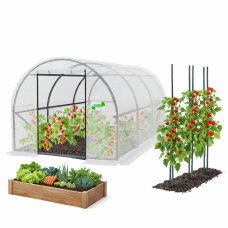 Garden Line  Kerti Fóliasátor – 3 × 2 × 2 m, 6 ablakos (140 g/m²) - fehér - 
