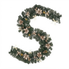 Ghirlandă de Crăciun cu ornamente, 1,8 m – Aurie - 