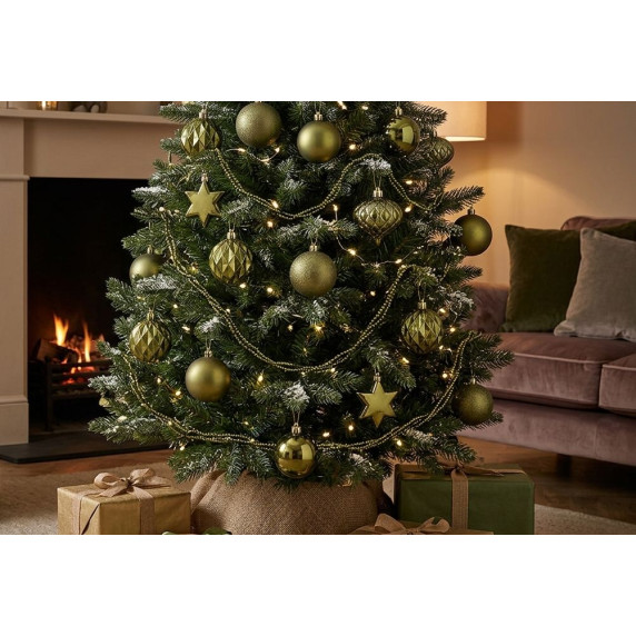 Karácsonyfa dísz szett 23 darab - olivazöld