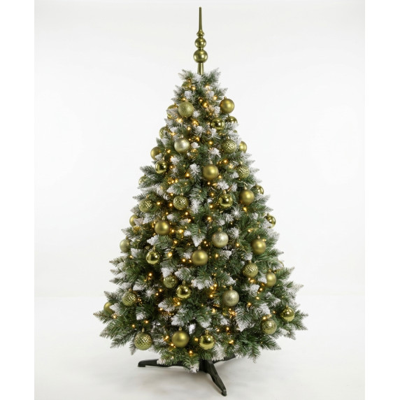 Karácsonyfa dísz szett 24 darab 6 cm - olivazöld