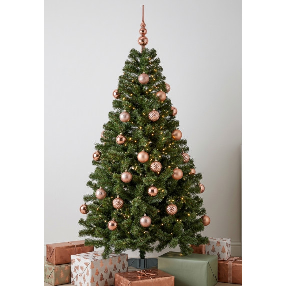 Karácsonyfa dísz szett 24 darab 6 cm - rézszínű