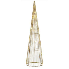 LED-es arany kúpos fenyőfa dekoráció 60 cm - 