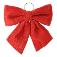 Fundă decorativă de Crăciun, 34 cm – Roșie - 