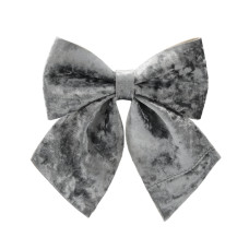 Fundă decorativă de Crăciun din catifea, 20x24 cm – Gri - 