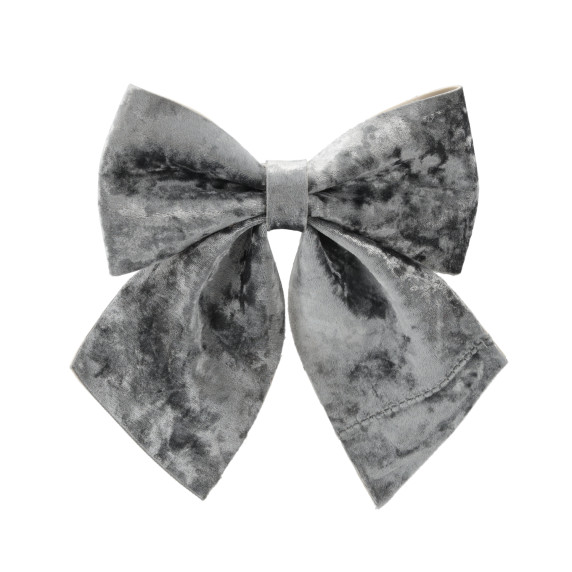 Fundă decorativă de Crăciun din catifea, 20x24 cm – Gri
