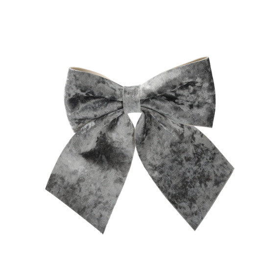 Fundă decorativă de Crăciun din catifea, 24 x 28 cm – Gri