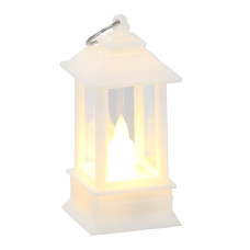 LED lampáš, svietiaca čajová sviečka 4x4x9 cm – Biela - 