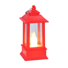 LED lampáš, svietiaca čajová sviečka 4x4x9 cm – Červená - 
