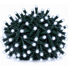 LED fényfüzér 1000 LED 50 m hideg fehér + hideg falsh beltéri és kültéri - 
