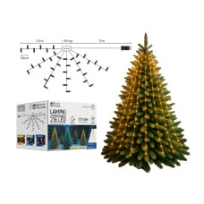 Ghirlandă luminoasă de Crăciun cu inel, 1,8 m, 216 LED-uri – alb cald - 