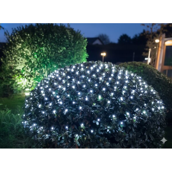 Ghirlandă luminoasă de Crăciun 2x2 m, 256 LED-uri – alb rece