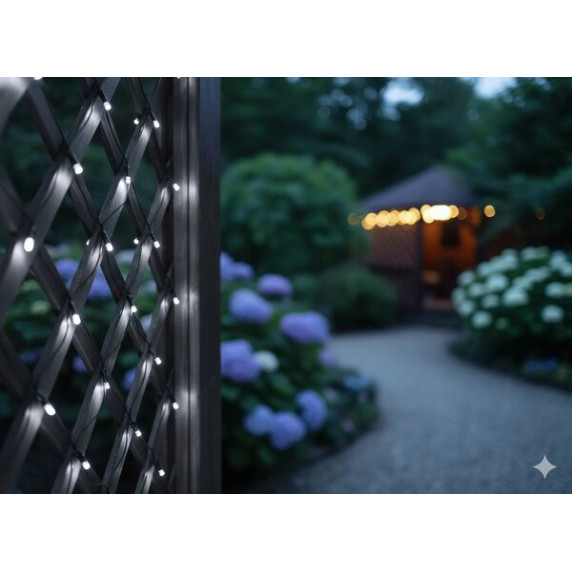 Ghirlandă luminoasă de Crăciun 2x2 m, 256 LED-uri – alb rece