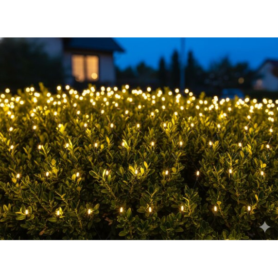 Ghirlandă luminoasă de Crăciun 3x2 m, 320 LED-uri – alb cald