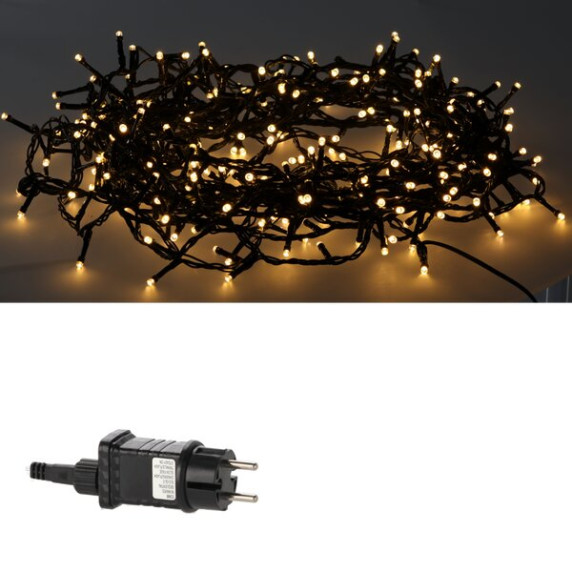 Ghirlandă luminoasă de Crăciun de 25 m, 500 de LED-uri – alb cald