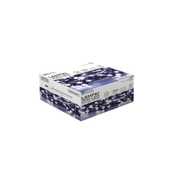 Ghirlandă luminoasă de Crăciun Cherry Ball 16 m, 200 LED-uri – alb rece