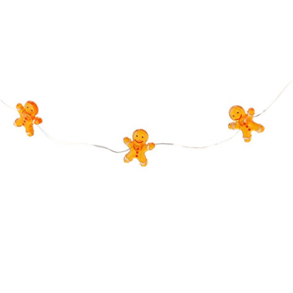Ghirlandă luminoasă de Crăciun cu baterii „Perníčky”, 20 LED-uri – alb cald