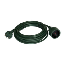 Cablu prelungitor pentru interior, 10 m, cu 1 priză – verde - 