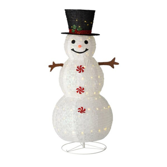 Decorațiune LED de Crăciun „Om de zăpadă”, 1,5 m, 120 LED-uri
