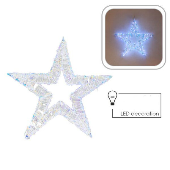 Vianočná svietiaca LED hviezda 58 cm