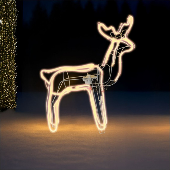 Decorațiune LED de Crăciun „Ren” cu cap mobil, 64 x 22 x 70 cm, 720 LED-uri