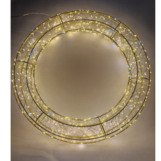 Ghirlandă LED de Crăciun de 40 cm, 600 de micro-LED-uri – culoare alb cald cu o strălucire rece - 